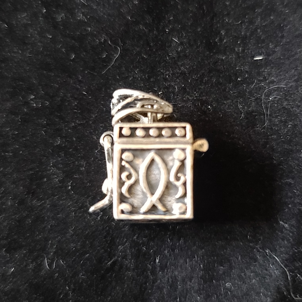 Sterling Silver Prayer Box Pendant Charm